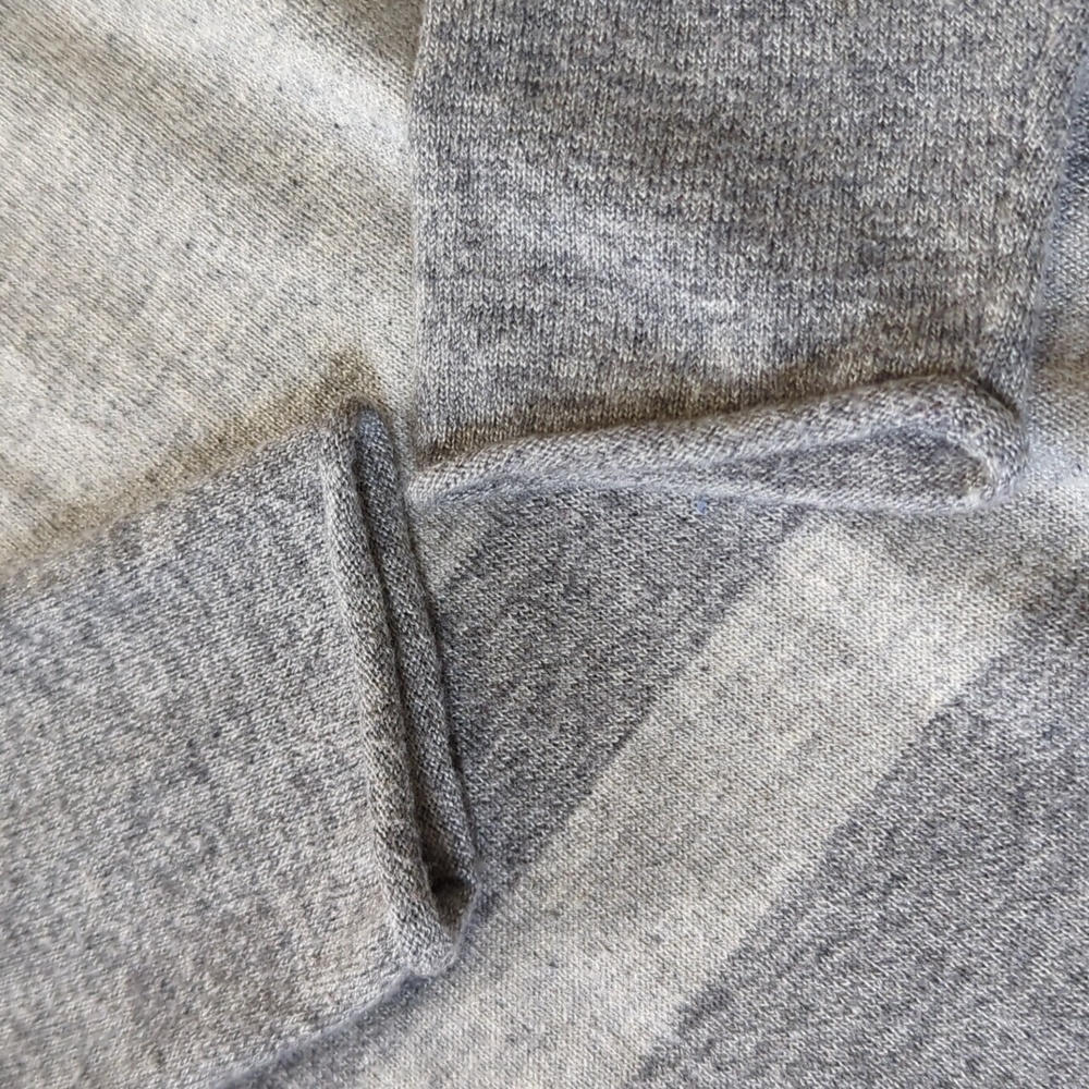 SMARTWOOL I Knit Two-Tone Striped Gray Akamina Wool Blend Crew Neck Sweater, M - Picture 5 of 16